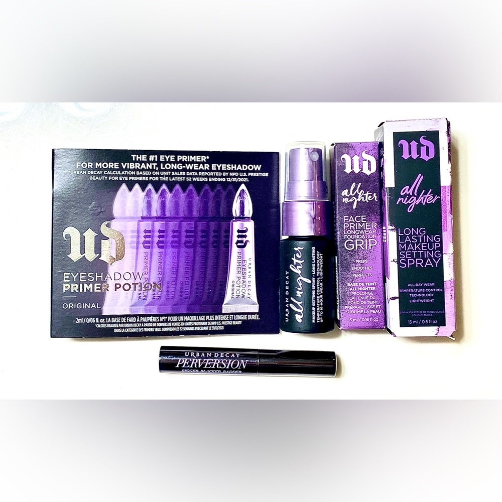 NEW Urban Decay 5pc Bundle All Nighter Setting Spray Eyeshadow Primer Mascara
